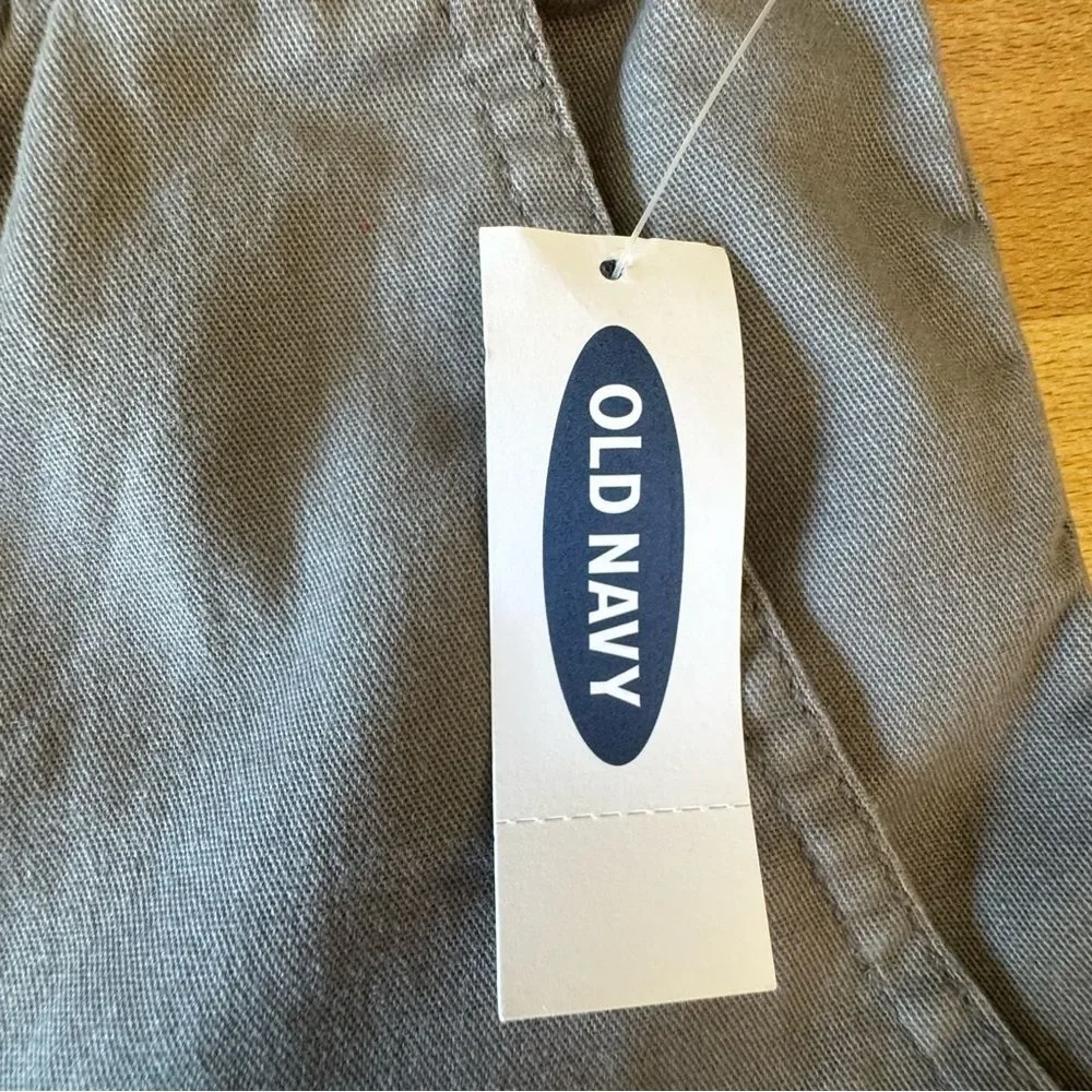 Old Navy Youth Straight Leg Pants XXL 18 Relaxed Fit Gray Turtle Dove NWT